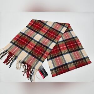 Cashmink V. Fraas CAMAL PLAID Fringe Winter Scarf Wrap Acrylic Germany Unisex